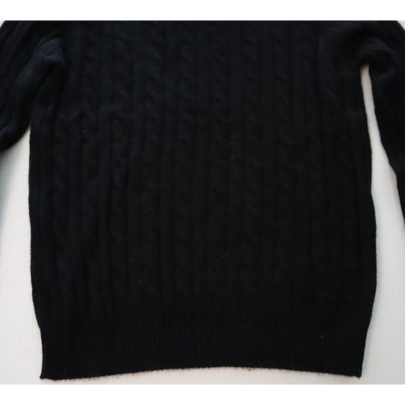 Sutton Studio WPL 10167 Women's Sz Small Black Cashmere Turtleneck Sweater - Picture 2 of 8